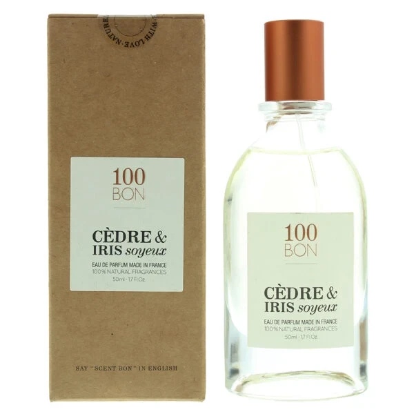 100 Bon CEDRE & IRIS SOYEUX manufacturer bottle, linked from the supplied product catalogue.