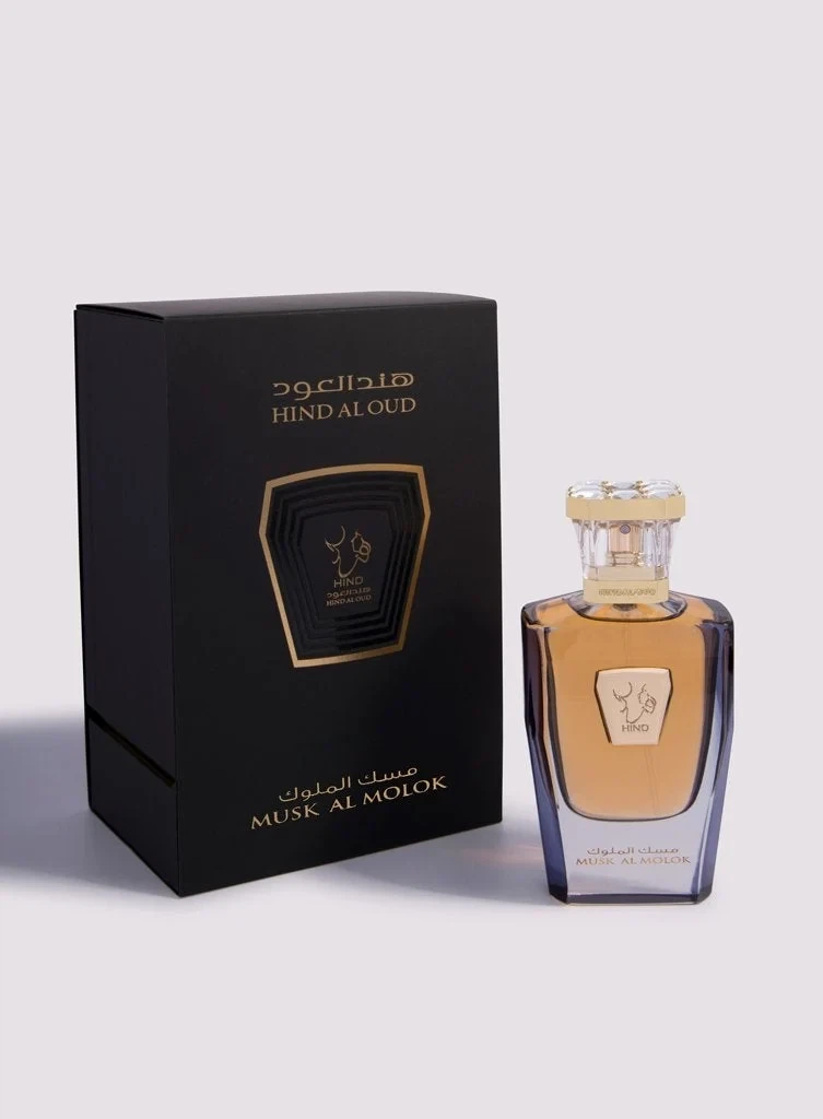 Hind Al Oud Musk Al Molok Parfum manufacturer bottle.