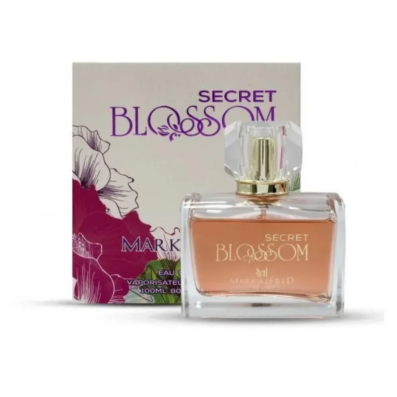 Mark Alfred Secret Blossom manufacturer bottle.