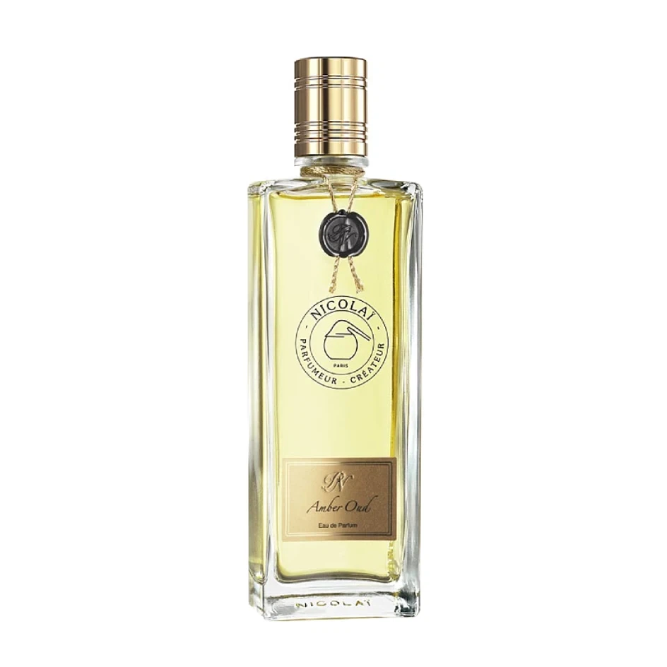 Nicolai Amber Oud manufacturer bottle.