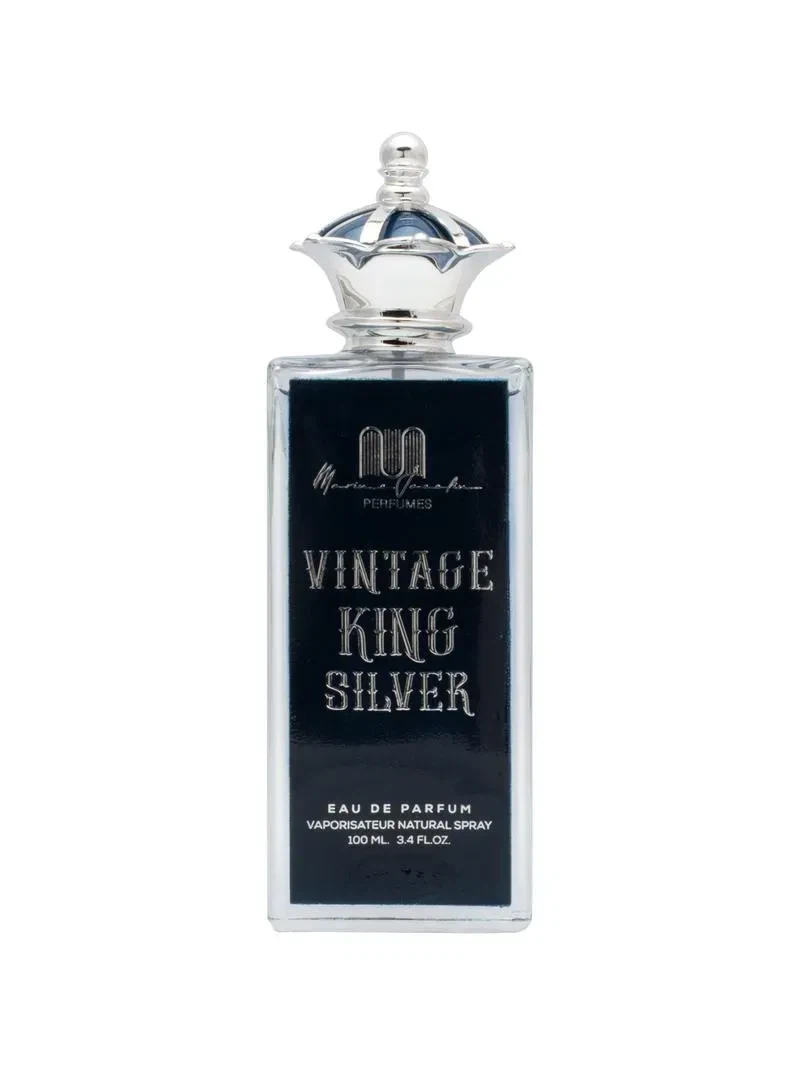 Marine Jacolin Perfumes Vintage King Silver manufacturer bottle.