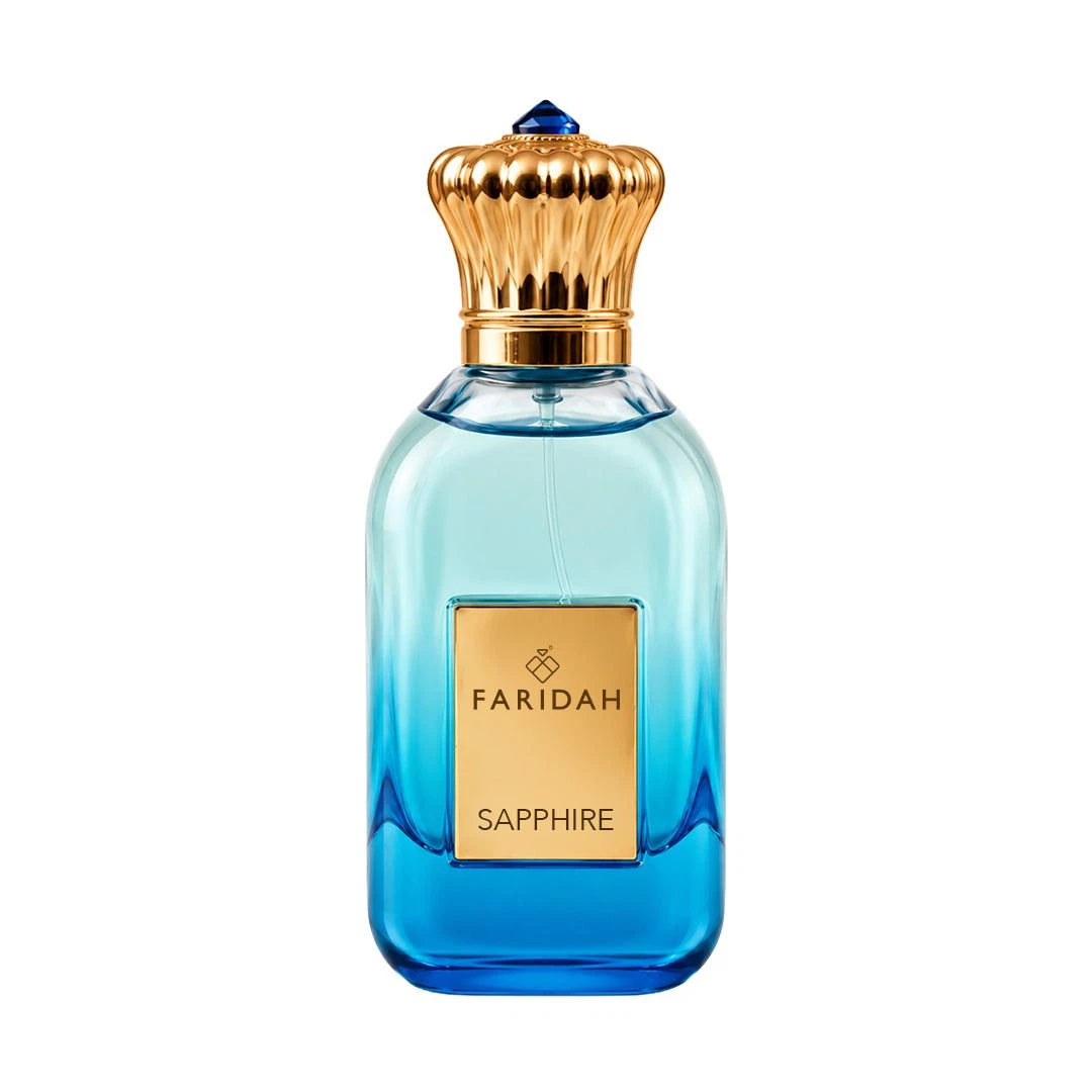Faridah Gems Sapphire manufacturer bottle.