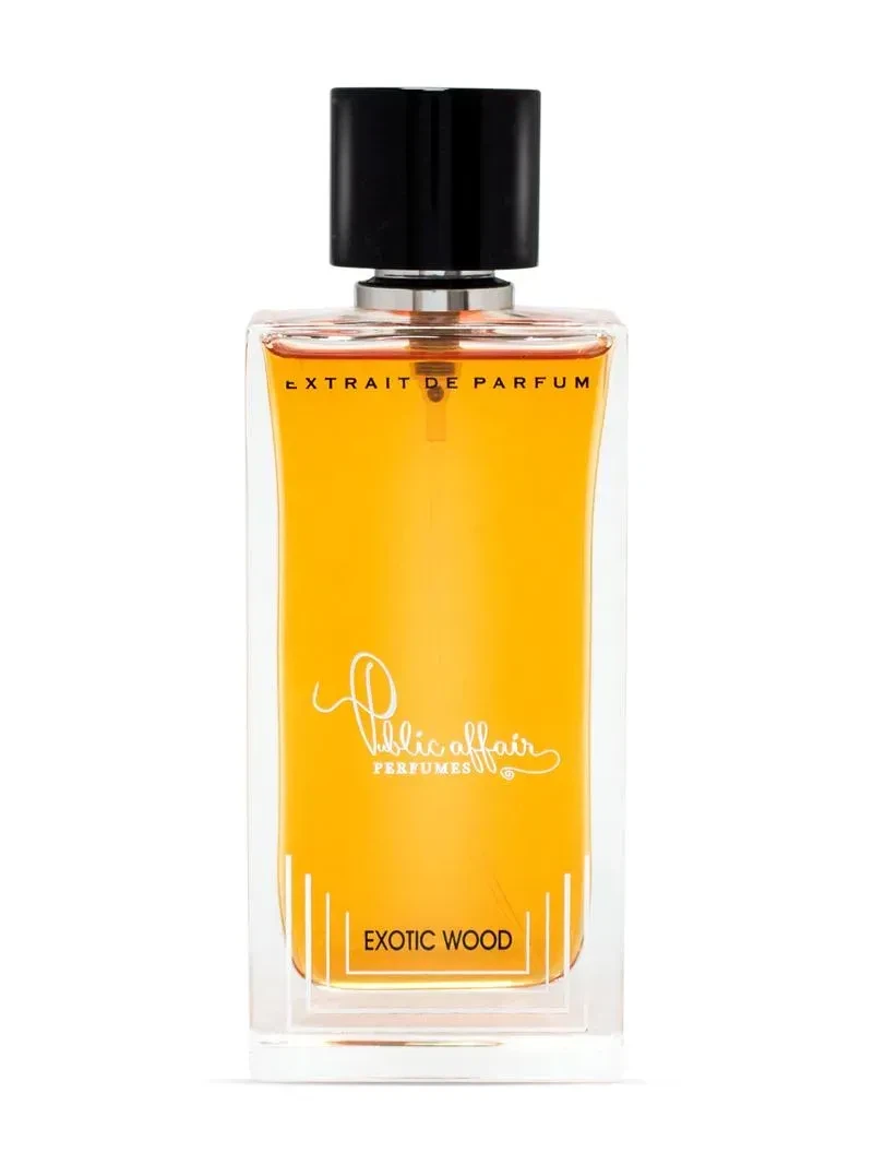 Public Affair Exotic Wood manufacturer bottle.