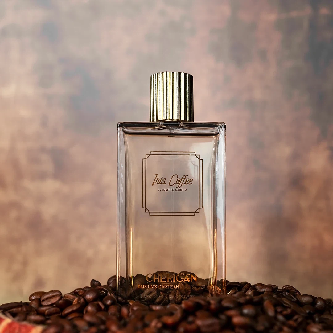 Cherigan Iris Coffee manufacturer bottle.