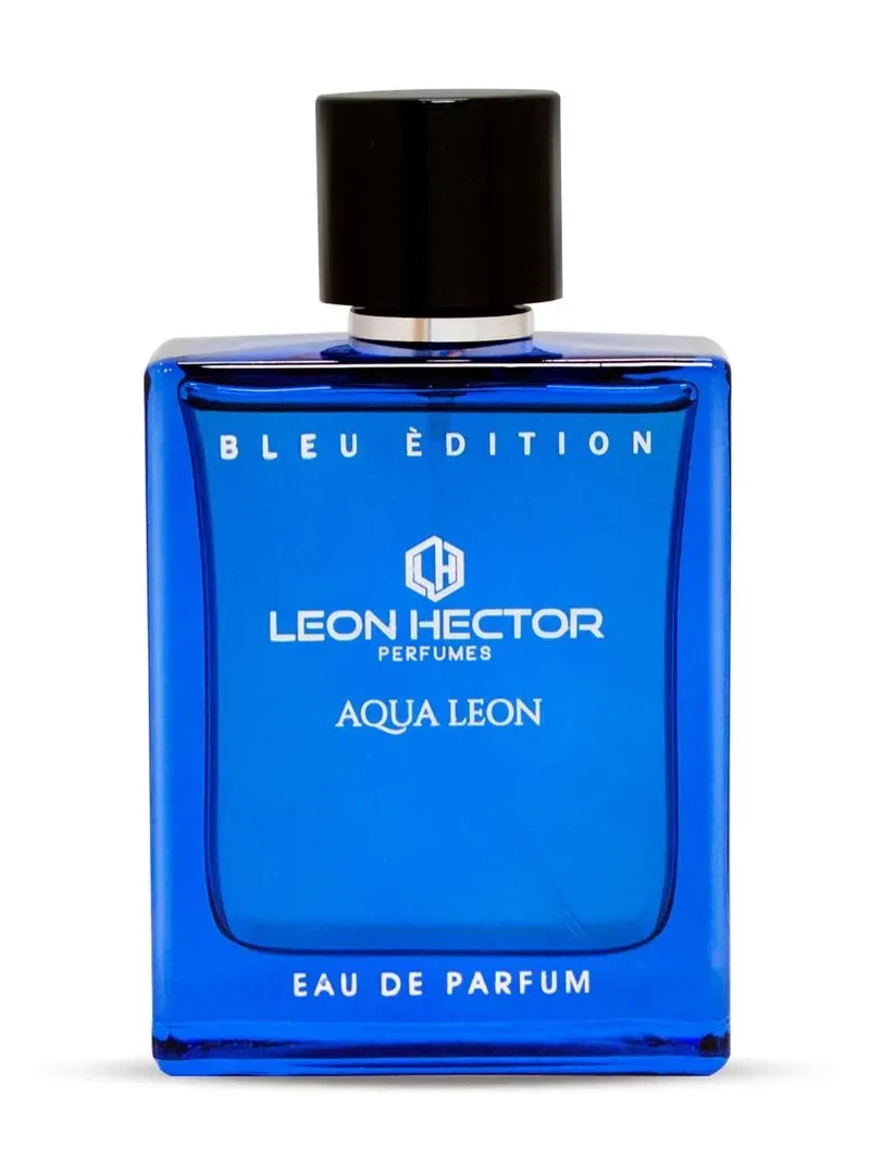 Leon Hector Aqua Leon Bleu Edition manufacturer bottle.