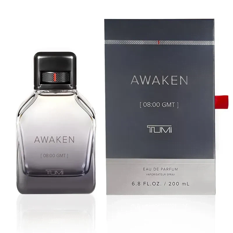Tumi Awaken 08:00 GMT manufacturer bottle.
