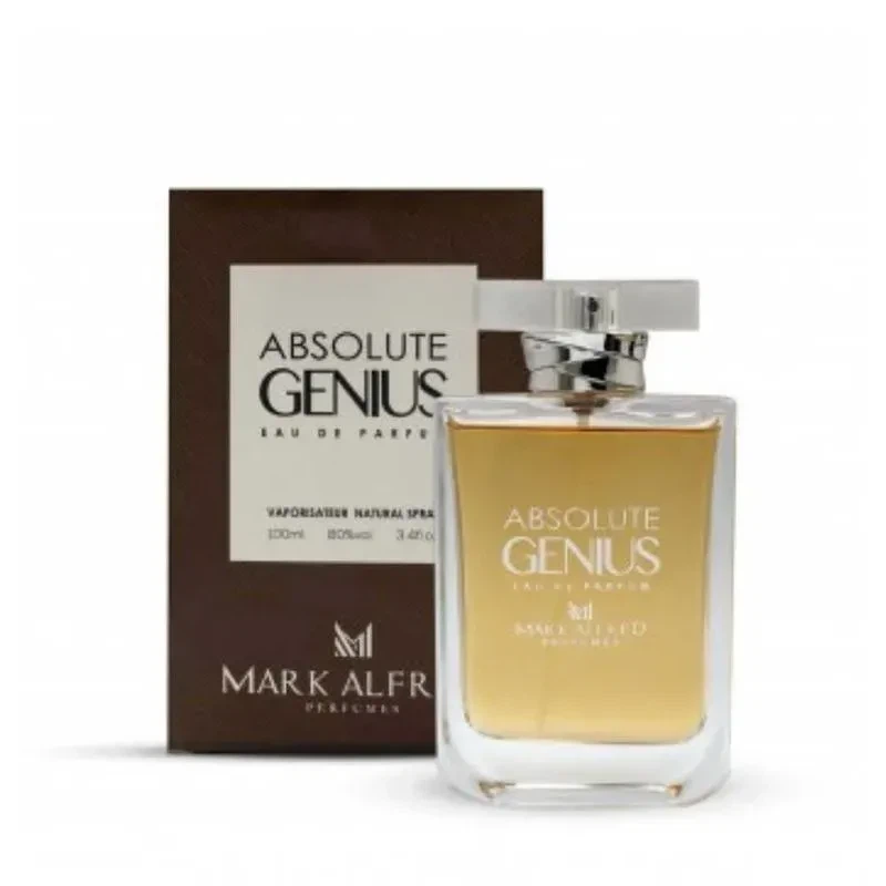 Mark Alfred Absolute Genius manufacturer bottle.