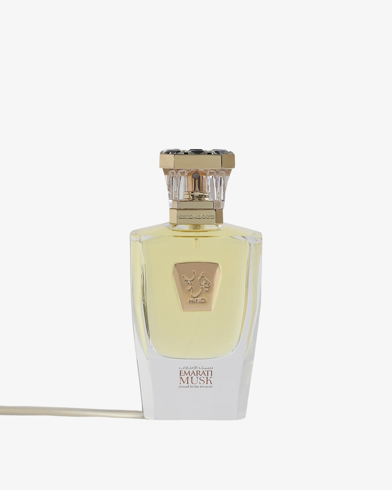 Hind Al Oud Emarati Musk Parfum manufacturer bottle.