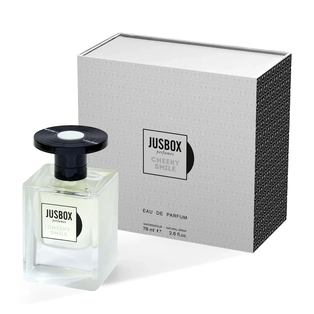 Jusbox Cheeky Smile manufacturer bottle.