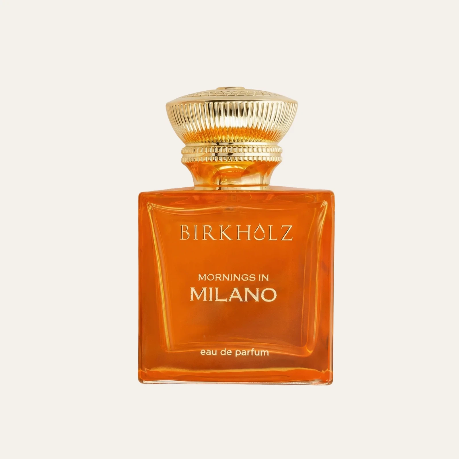 Birkholz Mornings in Milano manufacturer bottle.