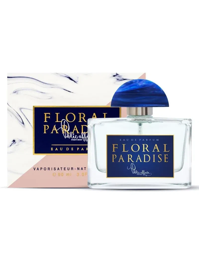 Public Affair Floral Paradise manufacturer bottle.