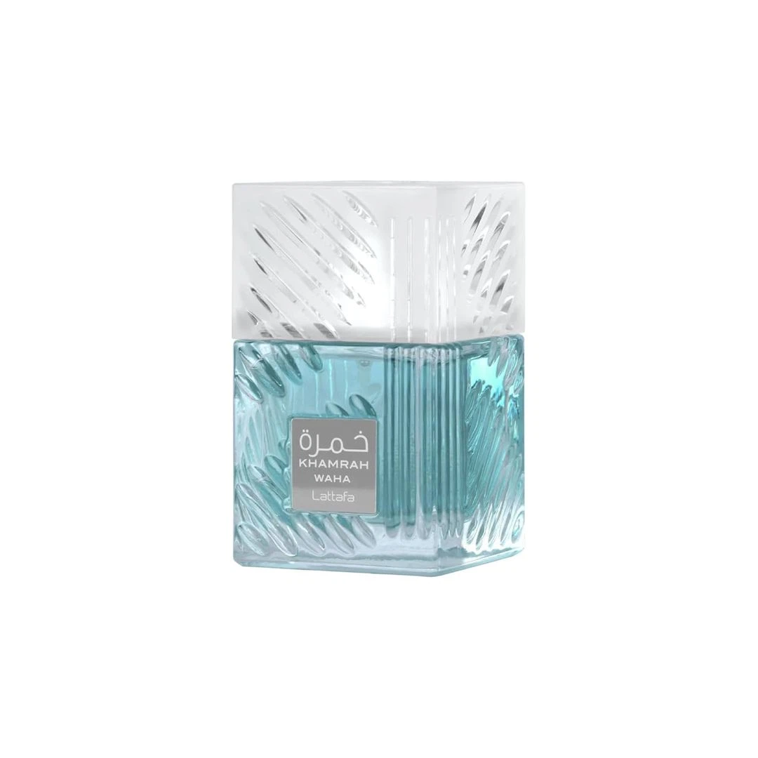 Lattafa Khamrah Waha manufacturer bottle.