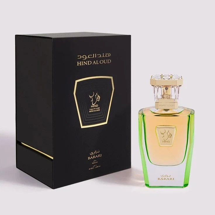 Hind Al Oud Barari Parfum manufacturer bottle.