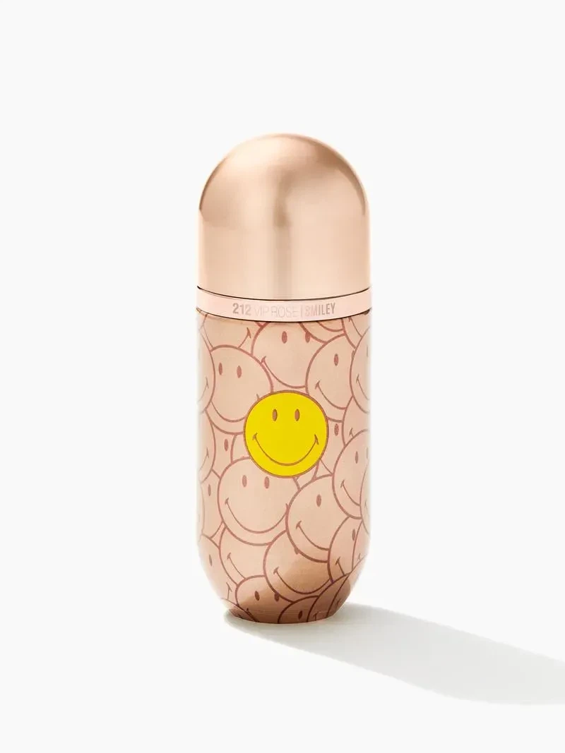Carolina Herrera 212 VIP Rose Smiley Limited Edition manufacturer bottle.
