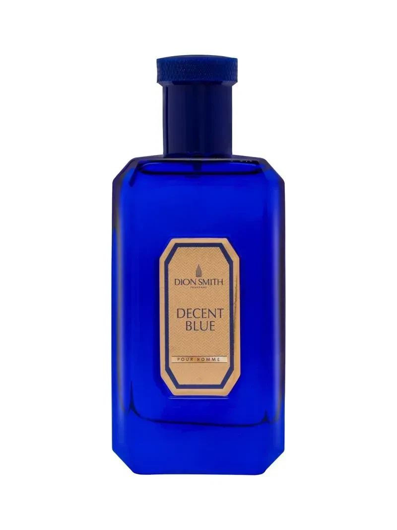 Dion Smith Decent Blue manufacturer bottle.