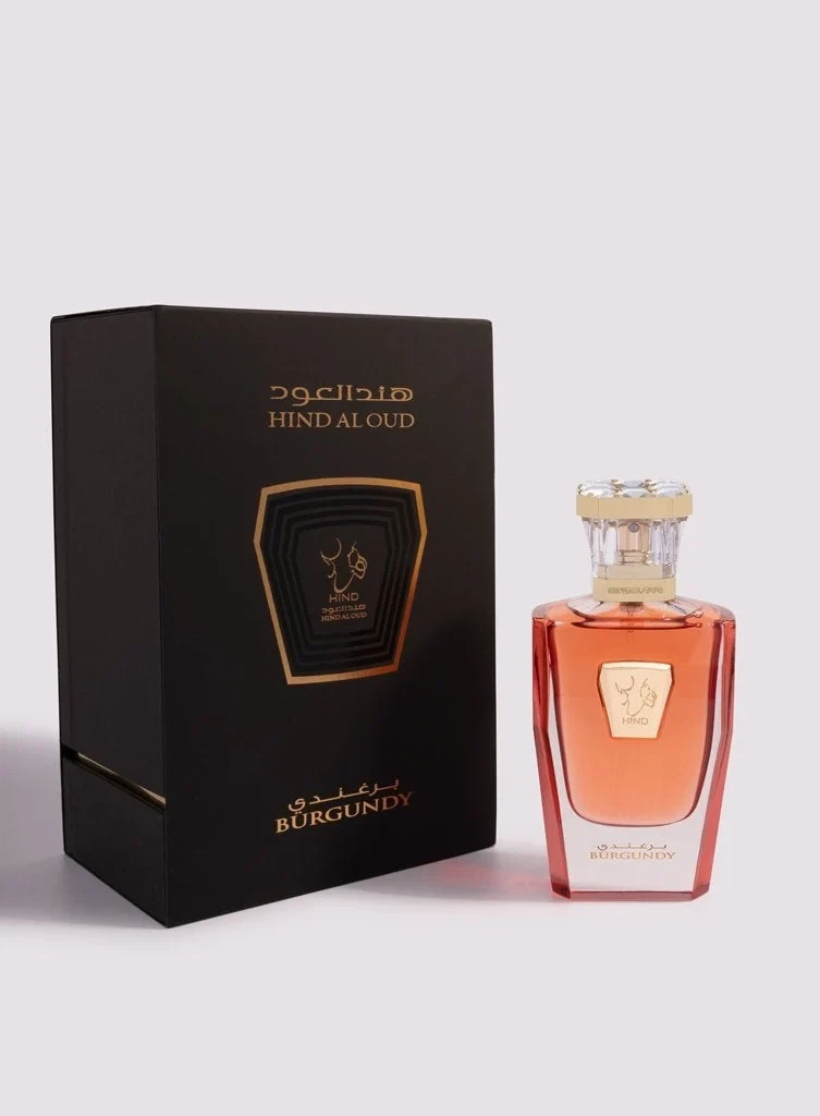 Hind Al Oud Burgundy Parfum manufacturer bottle.
