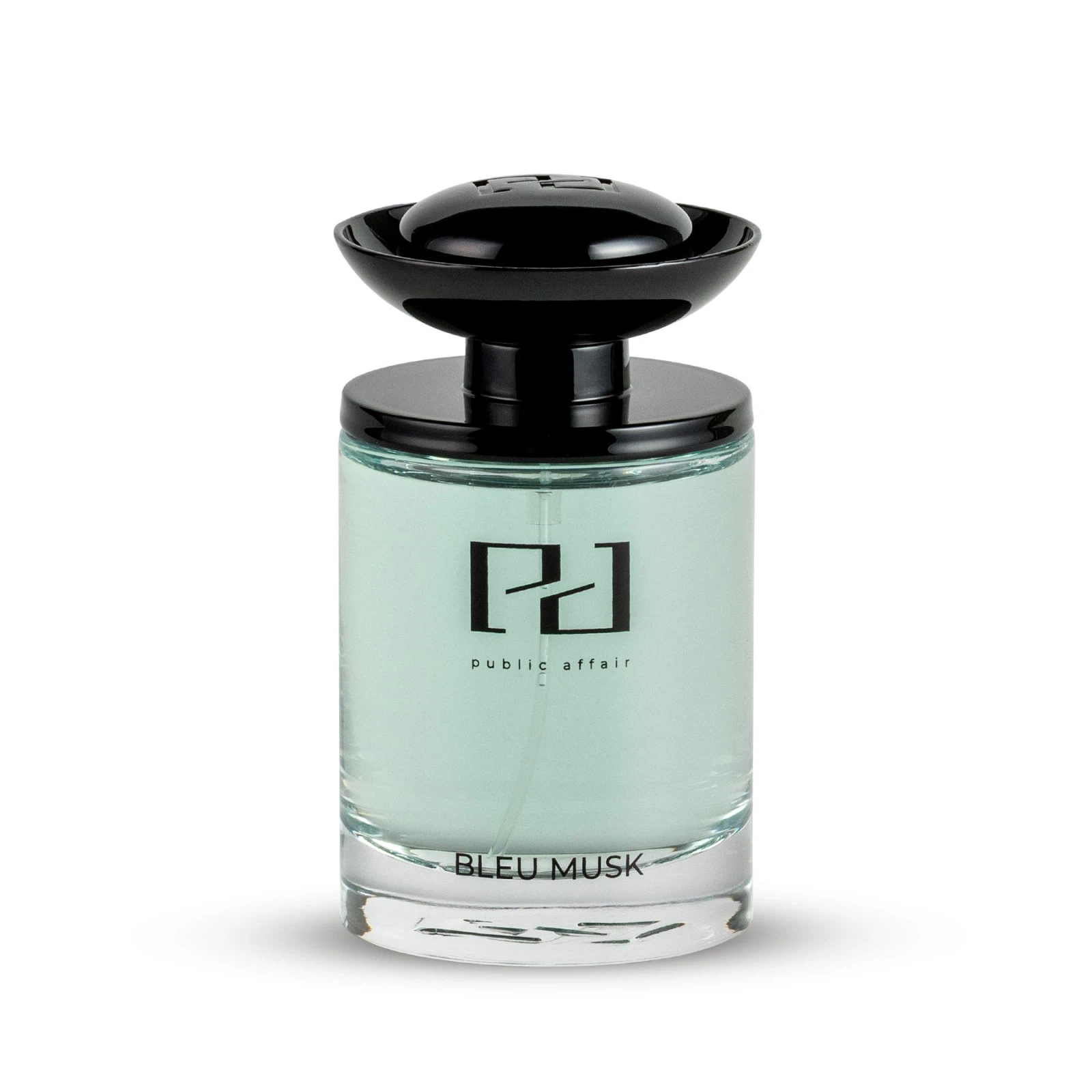 Public Affair Bleu Musk Parfum manufacturer bottle.