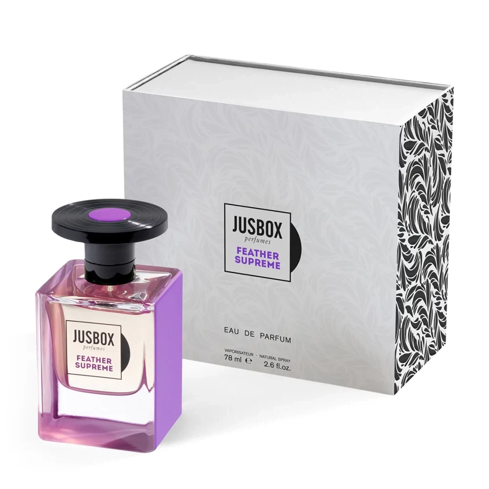 Jusbox Feather Supreme manufacturer bottle.
