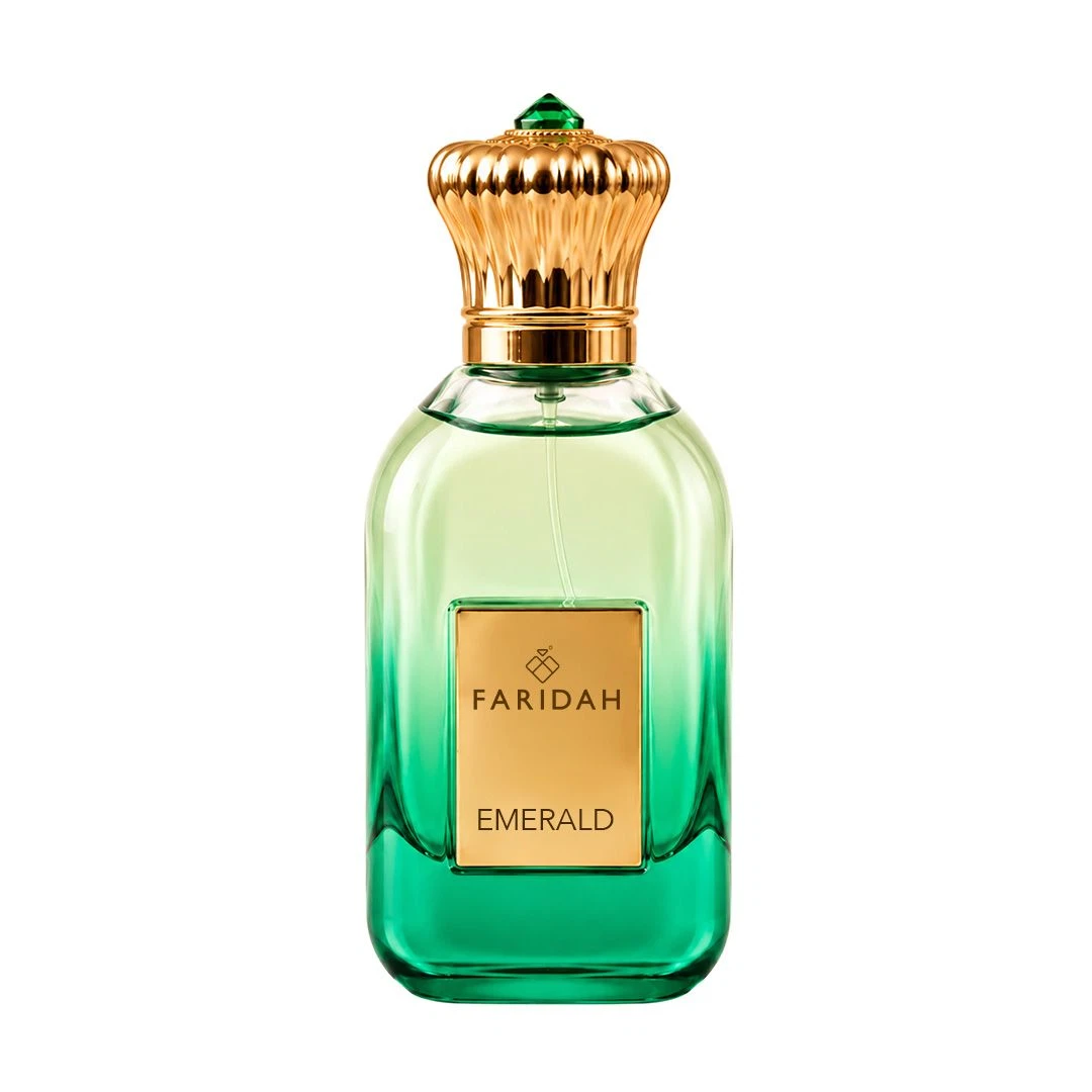 Faridah Gems Emerald manufacturer bottle.