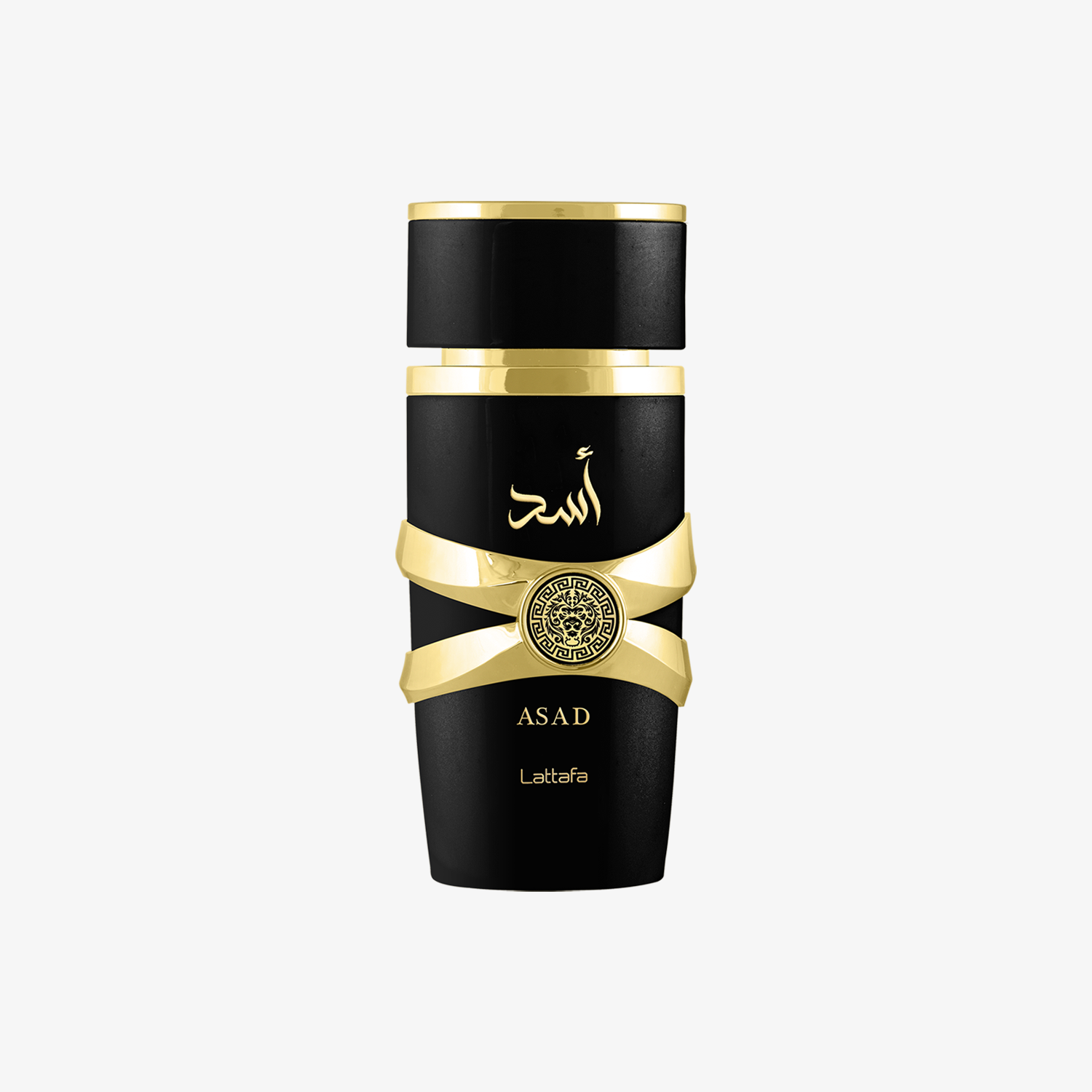 Original Lattafa Asad bottle, shown to identify the source fragrance (not the decant)